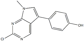 4-(2-chloro-7-methyl-7H-pyrrolo[2,3-d]pyrimidin-5-yl)phenol 结构式