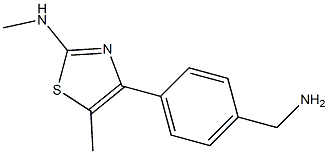 4-(4-(aminomethyl)phenyl)-N,5-dimethylthiazol-2-amine,,结构式