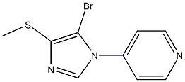 4-(5-bromo-4-(methylthio)-1H-imidazol-1-yl)pyridine Struktur