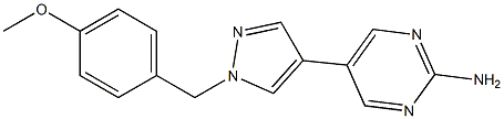 5-(1-(4-methoxybenzyl)-1H-pyrazol-4-yl)pyrimidin-2-amine Structure
