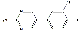 5-(3,4-dichlorophenyl)pyrimidin-2-amine Struktur