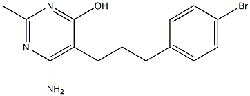 6-amino-5-(3-(4-bromophenyl)propyl)-2-methylpyrimidin-4-ol Structure