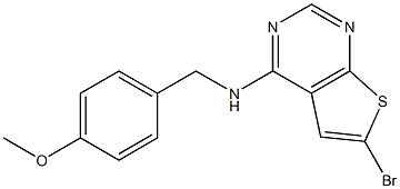 6-bromo-N-(4-methoxybenzyl)thieno[2,3-d]pyrimidin-4-amine Structure