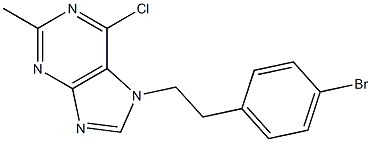 7-(4-bromophenethyl)-6-chloro-2-methyl-7H-purine Struktur