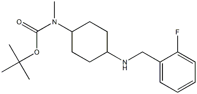 tert-butyl (1r,4r)-4-(2-fluorobenzylamino)cyclohexyl(methyl)carbamate Struktur