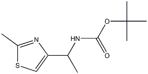 tert-butyl 1-(2-methylthiazol-4-yl)ethylcarbamate Struktur