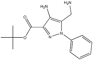 tert-butyl 4-amino-5-(aminomethyl)-1-phenyl-1H-pyrazole-3-carboxylate Structure