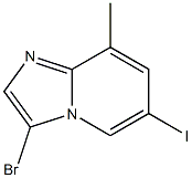 3-Bromo-6-iodo-8-methyl-imidazo[1,2-a]pyridine Struktur