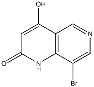8-Bromo-4-hydroxy-1H-[1,6]naphthyridin-2-one Struktur