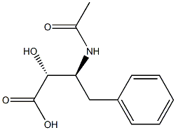 (2R,3S)-3-Acetylamino-2-hydroxy-4-phenylbutanoic acid Struktur