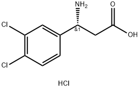 (R)-3-Amino-3-(3,4-dichlorophenyl)propanoic acid hydrochloride Structure