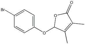 5-(4-溴苯氧基)-3,4-二甲基呋喃-2(5H) - 酮, , 结构式