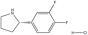 (S)-2-(3,4-二氟苯基)吡咯烷盐酸盐, 2177258-16-9, 结构式