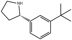 (S)-2-[3-(叔丁基)苯基]吡咯烷, 1212985-85-7, 结构式