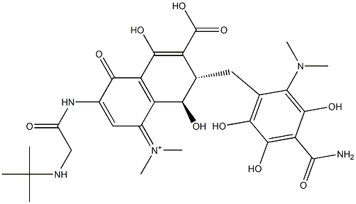 (7S,8R)-3-[2-(tert-butylamino)acetamido]-7-[[4-carbamoyl-2-(dimethylamino)-3,5,6-trihydroxyphenyl]methyl]-6-carboxy-5,8-dihydroxy-N,N-dimethyl-4-oxo-7,8-dihydronaphthalen-1(4H)-iminium