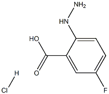 5-Fluoro-2-hydrazino-benzoic acid hydrochloride Struktur