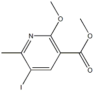 5-Iodo-2-methoxy-6-methyl-nicotinic acid methyl ester Struktur