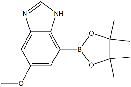 5-Methoxy-7-(4,4,5,5-tetramethyl-[1,3,2]dioxaborolan-2-yl)-1H-benzoimidazole Struktur