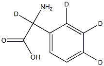 2-Amino-2-phenylacetic acid-d4 Structure