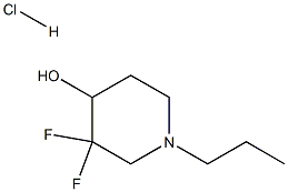3,3-difluoro-1-propylpiperidin-4-ol hydrochloride Structure