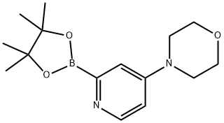 4-(2-(4,4,5,5-tetramethyl-1,3,2-dioxaborolan-2-yl)pyridin-4-yl)morpholine Struktur