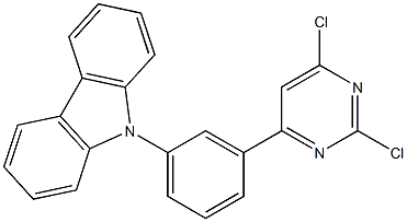 9-(3-(2,6-二氯嘧啶-4-基)苯基)-9H-咔唑, 2845128-82-5, 结构式