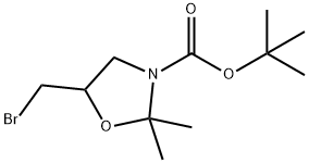 5-(溴甲基)-2,2-二甲基噁唑烷-3-羧酸叔丁酯, 1956365-26-6, 结构式