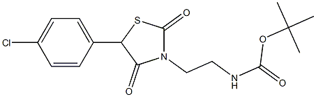 tert-butyl 2-[5-(4-chlorophenyl)-2,4-dioxo-1,3-thiazolidin-3-yl]ethylcarbamate Struktur