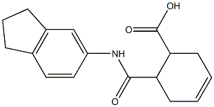6-((2,3-dihydro-1H-inden-5-yl)carbamoyl)cyclohex-3-enecarboxylic acid Struktur