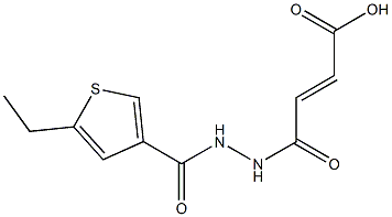(E)-4-(2-(5-ethylthiophene-3-carbonyl)hydrazinyl)-4-oxobut-2-enoic acid Structure
