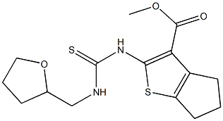 methyl 2-(3-((tetrahydrofuran-2-yl)methyl)thioureido)-5,6-dihydro-4H-cyclopenta[b]thiophene-3-carboxylate