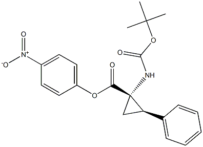 (1S,2R)-4-nitrophenyl 1-(tert-butoxycarbonylamino)-2-phenylcyclopropanecarboxylate,,结构式