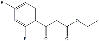 (4-溴-2-氟苯甲酰基)乙酸乙酯 结构式
