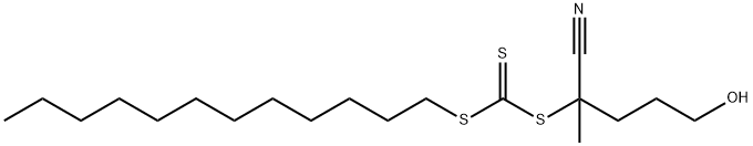 4-Cyano-4-[(dodecylsulfanylthiocarbonyl)sulfanyl]pentanol Struktur