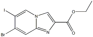 7-Bromo-6-iodo-imidazo[1,2-a]pyridine-2-carboxylic acid ethyl ester Struktur