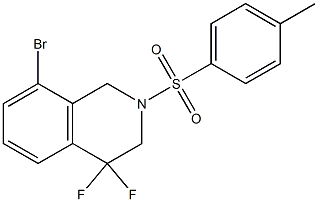 8-bromo-4,4-difluoro-2-tosyl-1,2,3,4-tetrahydroisoquinoline 化学構造式