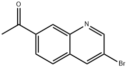 1-(3-ブロモキノリン-7-イル)エタノン 化学構造式
