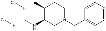 (3S,4S)-1-benzyl-N,4-diMethylpiperidin-3-aMine bis-(hydrochloride) Struktur