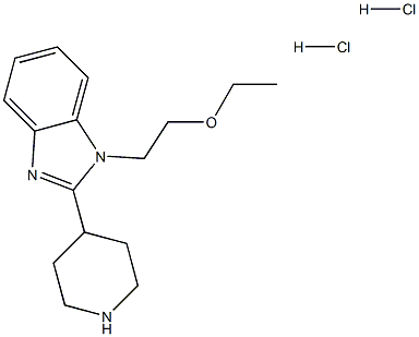 1-(2-乙氧基乙基-2-(哌啶-4-基)-1HBENZO[D]咪唑二盐酸盐“, , 结构式