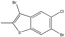3,6-dibromo-5-chloro-2-methylbenzo[b]thiophene,,结构式