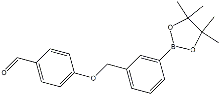 4-(3-(4,4,5,5-tetramethyl-1,3,2-dioxaborolan-2-yl)benzyloxy)benzaldehyde Structure