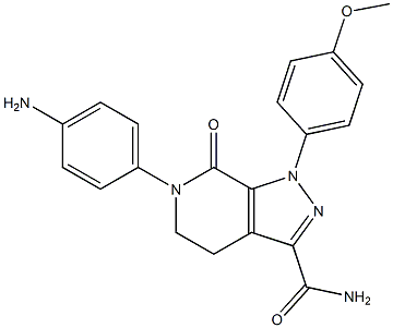 6-(4-aminophenyl)-1-(4-methoxyphenyl)-7-oxo-4,5,6,7-tetrahydro-1H-pyrazolo[3,4-c]pyridine-3-carboxamide 结构式
