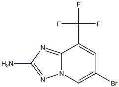 6-Bromo-8-trifluoromethyl-[1,2,4]triazolo[1,5-a]pyridin-2-ylamine Structure