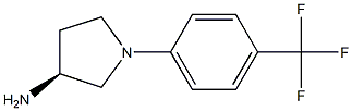 (S)-1-(4-(trifluoromethyl)phenyl)pyrrolidin-3-amine Struktur