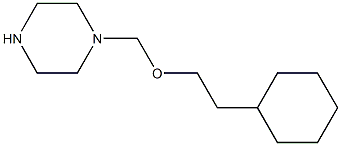 1-((2-cyclohexylethoxy)methyl)piperazine 结构式