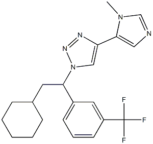 1-(2-cyclohexyl-1-(3-(trifluoromethyl)phenyl)ethyl)-4-(1-methyl-1H-imidazol-5-yl)-1H-1,2,3-triazole Structure