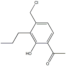 1-[4-(Chloromethyl)-2-hydroxy-3-propylphenyl]ethanone Structure