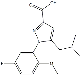 1-(5-fluoro-2-methoxyphenyl)-5-isobutyl-1H-pyrazole-3-carboxylic acid Structure