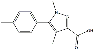 1,4-dimethyl-5-p-tolyl-1H-pyrazole-3-carboxylic acid Structure