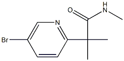 2-(5-bromopyridin-2-yl)-N,2-dimethylpropanamide,,结构式